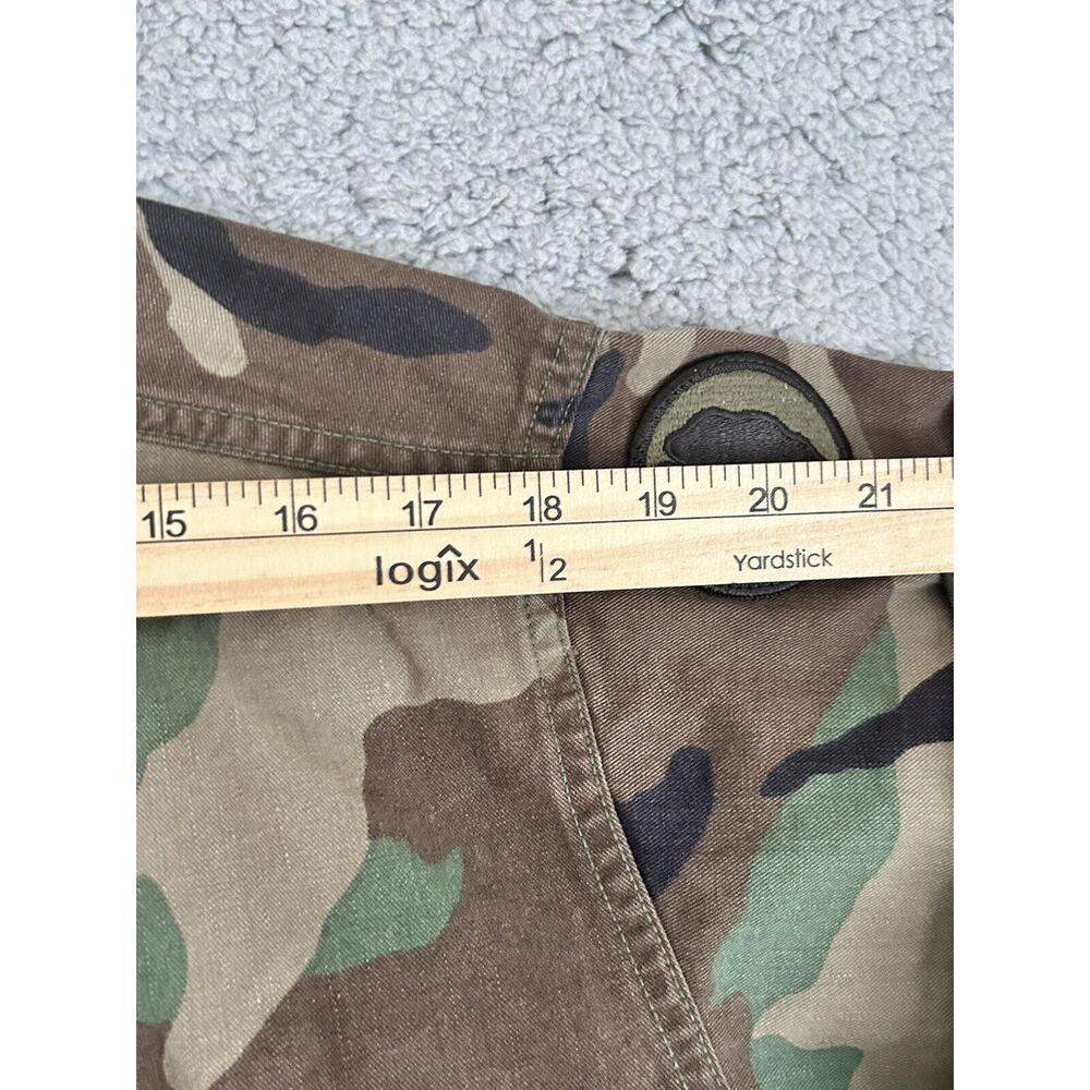 US Military Jacket Men Medium Coat Camo Woodland Hot Weather BDU Patches - Picture 9 of 14
